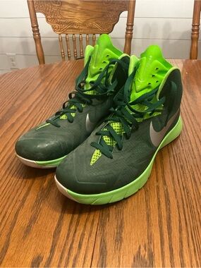 Nike Lunar Hyperquickness TB Men’s Green Basketball Shoes Sz 11.5
